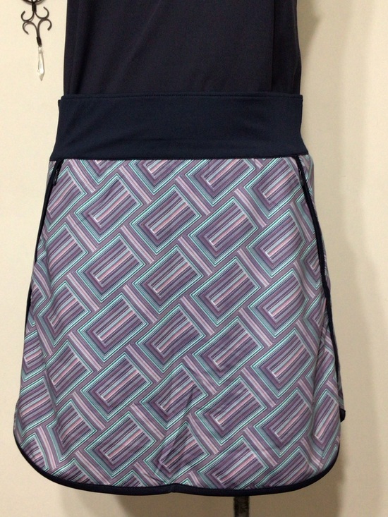AHEAD Pants - Ahead True Navy Geometric Skort